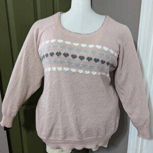 Torrid Pink Snuggly Hearts Sweater